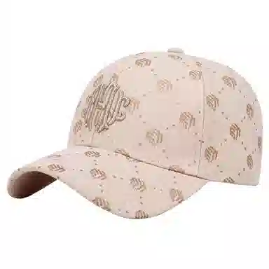 艾佳微 韩式金丝立体刺绣夏季透气显脸小运动遮阳防晒时尚 棉 鸭舌帽 男女同款情侣款