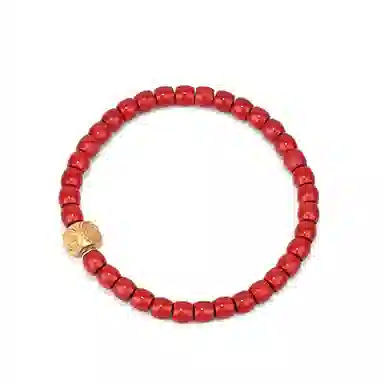 钰澜文玩 四兽隔珠搭配 朱砂 玉石手串 男女同款情侣款