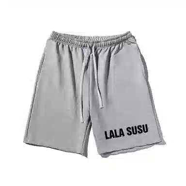 乱步 美式简约宽松字母印花潮牌百搭运动透气青少年学生五分裤休闲短裤 男女同款