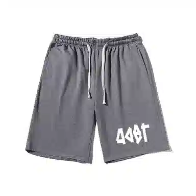 乱步 街头艺术宽松不规则印花潮牌百搭运动透气休闲短裤 男女同款