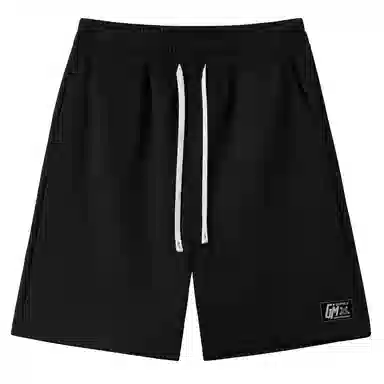 加菲猫家族 美式纯色简约烧花设计宽松舒适直筒垂感学院风日常通勤户外运动跑步篮球百搭系带调节中腰休闲短裤 男女同款