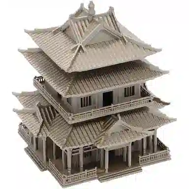 西瓜藤 亭台楼阁 成品模型