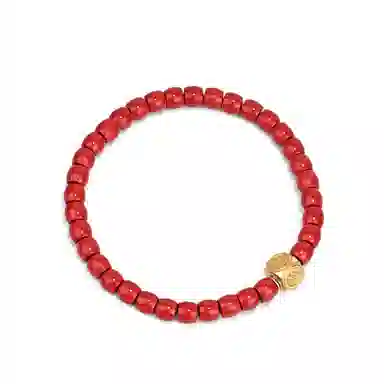 钰澜文玩 四兽隔珠搭配 朱砂 玉石手串 男女同款情侣款