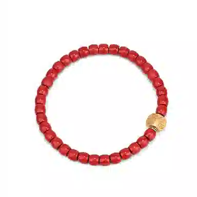 钰澜文玩 四兽隔珠搭配 朱砂 玉石手串 男女同款情侣款
