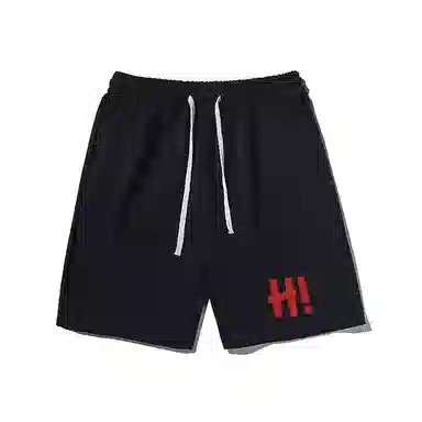 乱步 美式宽松字母印花潮牌百搭运动透气五分休闲短裤 男女同款