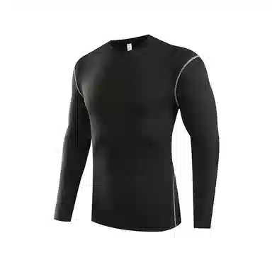 夏季运动时尚紧身透气长袖多功能打底衫健身衣 男款
