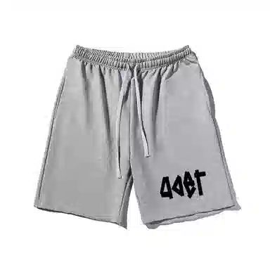 乱步 街头艺术宽松不规则印花潮牌百搭运动透气休闲短裤 男女同款