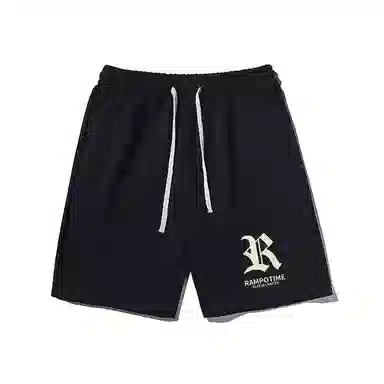 乱步 复古宽松字母印花潮牌百搭运动透气休闲短裤 男女同款