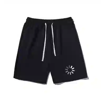 乱步 简约设计美式印花透气凉感宽松运动青少年学生五分裤休闲短裤 男女同款