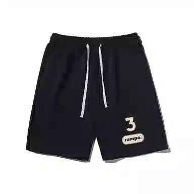 乱步 潮流宽松数字印花潮牌百搭运动透气青少年学生五分裤休闲短裤 男女同款