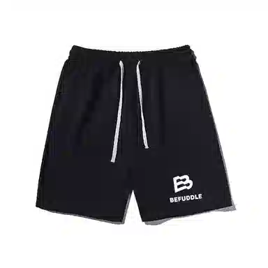 乱步 美式宽松简约英文印花潮牌百搭运动透气五分休闲短裤 男女同款