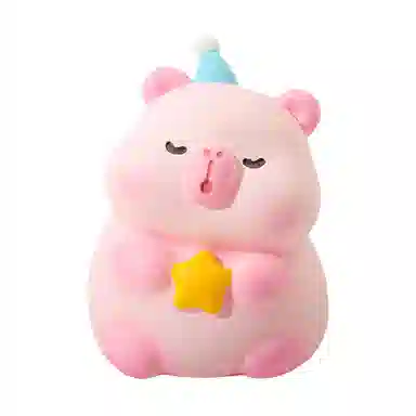 咕轹 可爱搪胶水豚 小猪储蓄罐 玩具