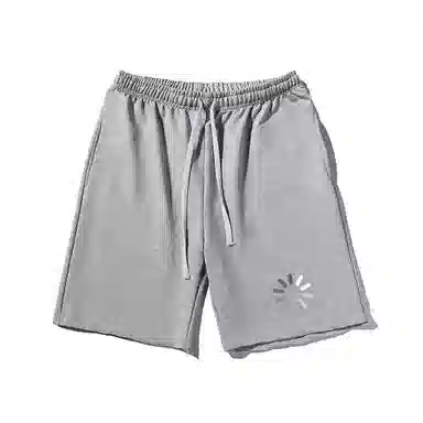 乱步 简约设计美式印花透气凉感宽松运动青少年学生五分裤休闲短裤 男女同款