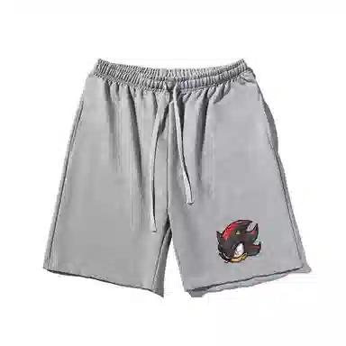 乱步 简约设计卡通印花透气凉感夏日宽松运动风青少年学生五分裤休闲短裤 男女同款