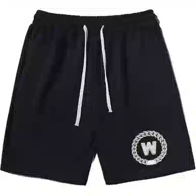 乱步 潮流宽松时尚字母印花潮牌百搭运动透气青少年学生五分裤休闲短裤 男女同款