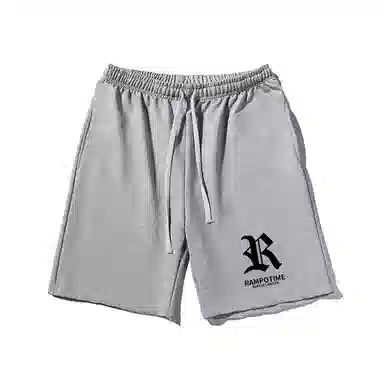 乱步 复古宽松字母印花潮牌百搭运动透气休闲短裤 男女同款