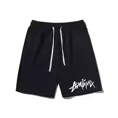 乱步 美式潮流宽松字母设计潮牌百搭运动透气青少年学生五分裤休闲短裤 男女同款