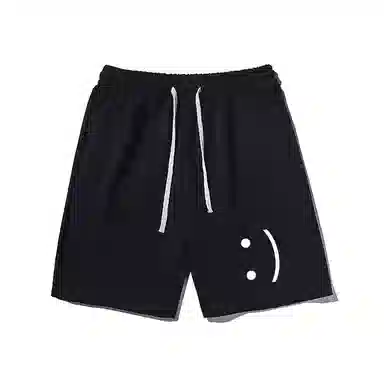乱步 美式宽松表情印花潮牌百搭运动透气休闲短裤 男女同款