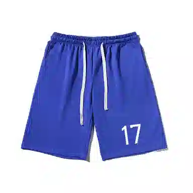 乱步 运动港风宽松五分裤潮流数字印花休闲短裤 男女同款