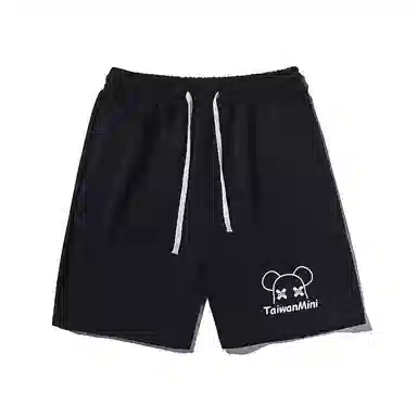 乱步 简约设计美式印花宽松运动风休闲短裤 男女同款