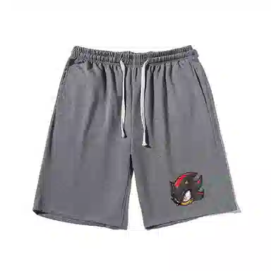 乱步 简约设计卡通印花透气凉感夏日宽松运动风青少年学生五分裤休闲短裤 男女同款