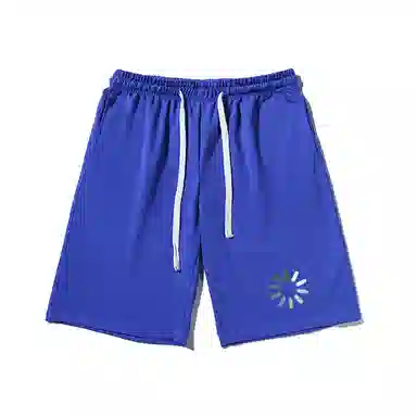 乱步 简约设计美式印花透气凉感宽松运动青少年学生五分裤休闲短裤 男女同款