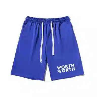 乱步 艺术街头宽松英文印花潮牌百搭运动透气五分裤休闲短裤 男女同款