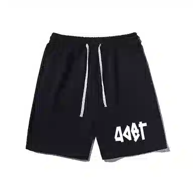 乱步 街头艺术宽松不规则印花潮牌百搭运动透气休闲短裤 男女同款