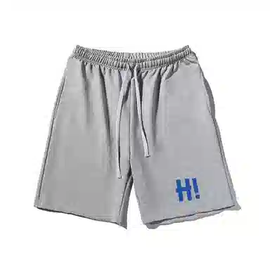 乱步 美式宽松字母印花潮牌百搭运动透气五分休闲短裤 男女同款