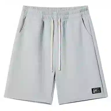 加菲猫家族 美式纯色简约烧花设计宽松舒适直筒垂感学院风日常通勤户外运动跑步篮球百搭系带调节中腰休闲短裤 男女同款