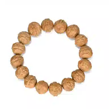 钰澜文玩 百搭叠戴单圈佛珠 猴头核桃 手串 男女同款情侣款