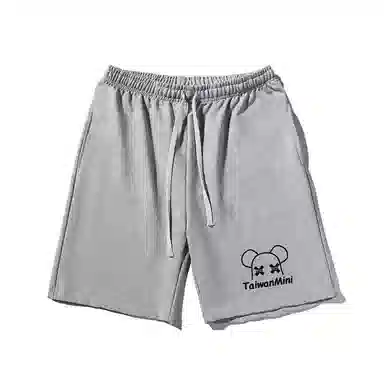 乱步 简约设计美式印花宽松运动风休闲短裤 男女同款