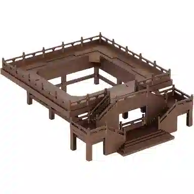 西瓜藤 亭台楼阁 成品模型