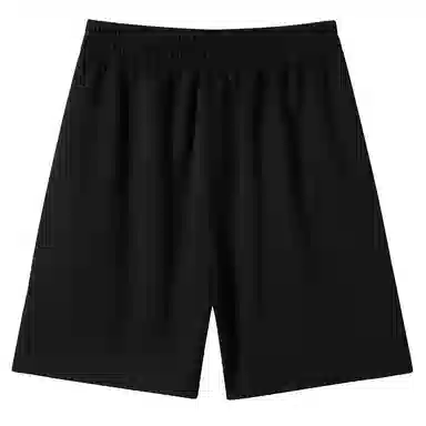 加菲猫家族 美式纯色简约烧花设计宽松舒适直筒垂感学院风日常通勤户外运动跑步篮球百搭系带调节中腰休闲短裤 男女同款