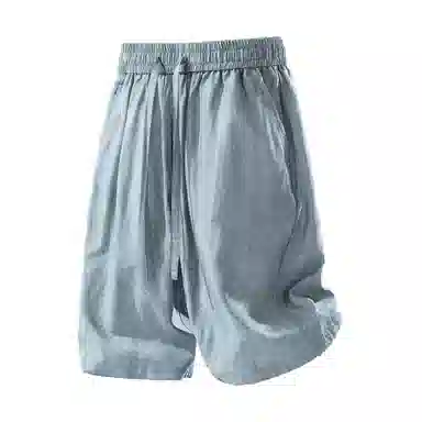 北极绒 美式复古轻薄宽松直筒透气运动五分裤休闲短裤 男款