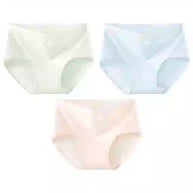 二三二三 纯色简约抑菌透气不卡档不夹臀不勒肉无痕舒适柔软三角裤高弹力不卷边亲肤时尚知性优雅可爱俏皮蝴蝶结内裤 女款
