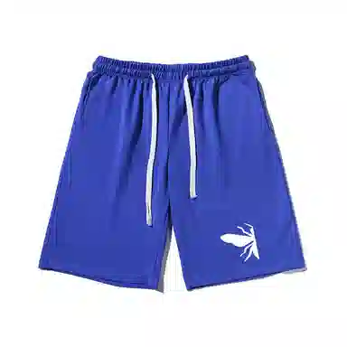 乱步 简约印花日宽松运动风五分裤休闲短裤 男女同款