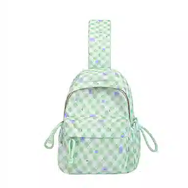 南潇湘 小清新休闲高颜值韩版百搭 尼龙 双肩包 常规 男女同款情侣款 浅紫色/浅蓝色/黄色/绿色/粉色