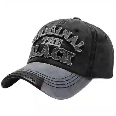 艾佳微 复古水洗字母弯檐做旧户外运动遮阳嘻哈潮酷 牛仔 鸭舌帽 男女同款情侣款