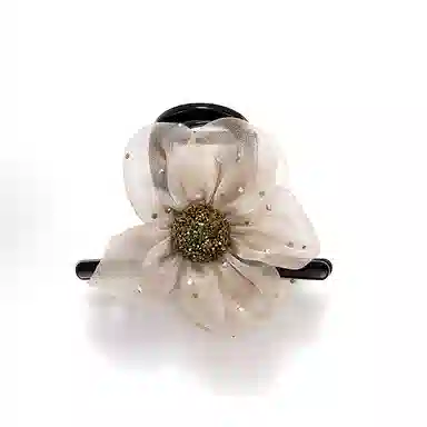 希铃 高级感花朵气质抓夹 网纱 发夹 女款