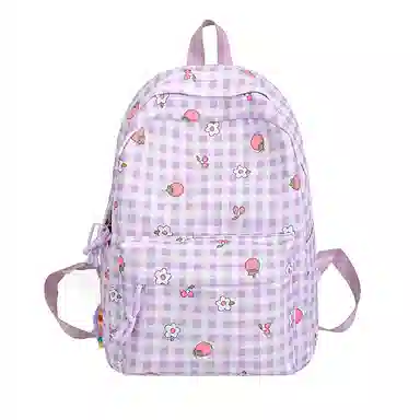 南潇湘 小清新休闲高颜值韩版百搭 尼龙 双肩包 常规 男女同款情侣款 浅紫色/浅蓝色/黄色/绿色/粉色