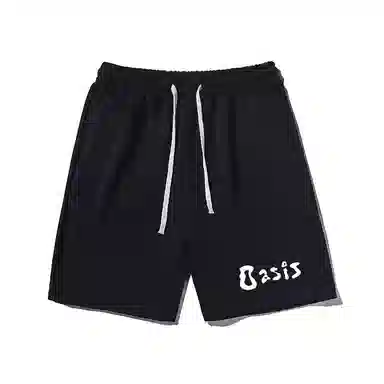乱步 古怪设计美式字母透气凉感宽松运动五分休闲短裤 男女同款