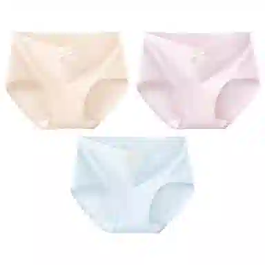 二三二三 纯色简约抑菌透气不卡档不夹臀不勒肉无痕舒适柔软三角裤高弹力不卷边亲肤时尚知性优雅可爱俏皮蝴蝶结内裤 女款