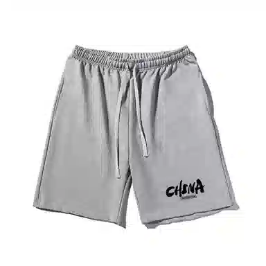乱步 简约设计美式字母透气凉感宽松运动风休闲短裤 男女同款