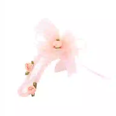 如花梦 超仙网纱花朵森系清新甜美鸭嘴夹后脑勺气质盘高级感 布艺 发夹 女款