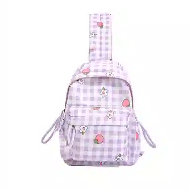 南潇湘 小清新休闲高颜值韩版百搭 尼龙 双肩包 常规 男女同款情侣款 浅紫色/浅蓝色/黄色/绿色/粉色