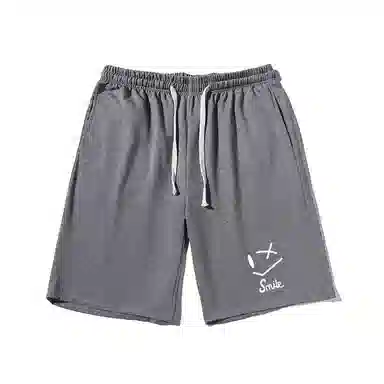 乱步 潮牌设计美式线条印花透气凉感宽松、休闲短裤 男女同款