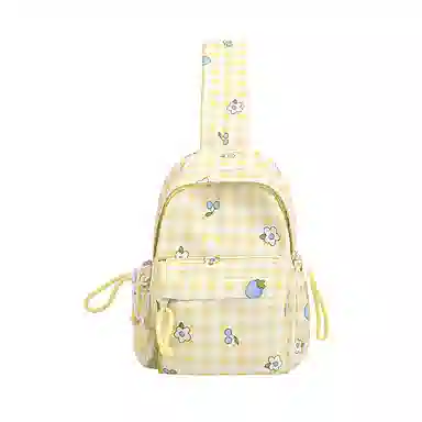 南潇湘 小清新休闲高颜值韩版百搭 尼龙 双肩包 常规 男女同款情侣款 浅紫色/浅蓝色/黄色/绿色/粉色