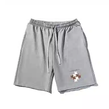 乱步 简约设计美式印花透气凉感夏日宽松运动风休闲短裤 男女同款