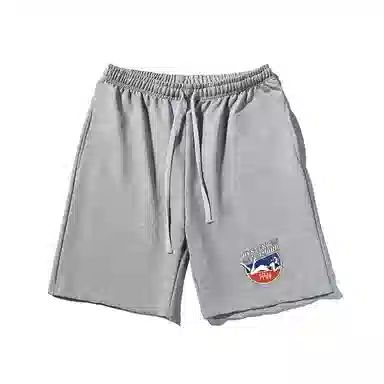 乱步 简约设计美式印花透气凉感宽松运动风青少年学生五分裤休闲短裤 男女同款